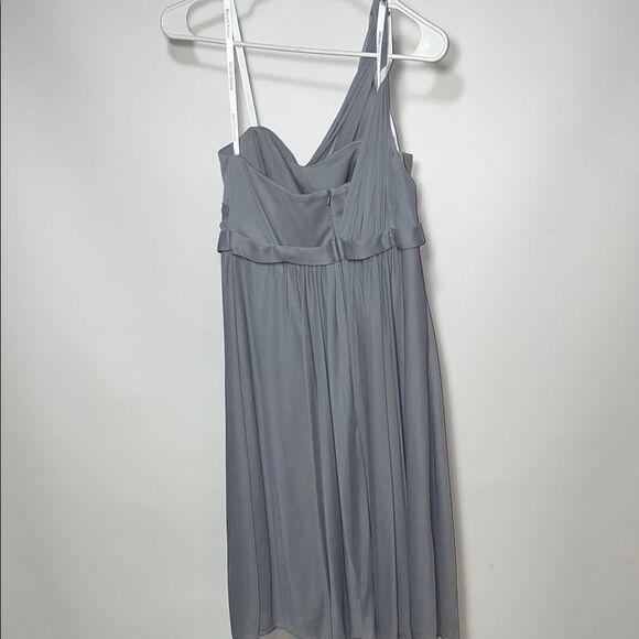 David's Bridal Gray One Shoulder Dress - Picture 6 of 9